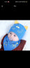 贝娜茜 婴儿帽子春秋冬季新生儿胎帽纯棉男女薄款宝宝帽套头 加棉款-天蓝套装 0-12个月 实拍图