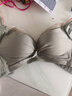 雅鹿內衣女小胸聚攏無(wú)鋼圈收副乳防下垂調整型文胸美背無(wú)痕胸罩 綠色+卡其 75B =34B(上薄下厚杯2.5CM) 曬單實(shí)拍圖