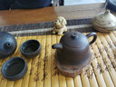 此時此刻建水紫陶茶壺純手工菩提紋石瓢壺家用功夫茶李昊泡茶壺西施金鐘壺 金鐘1壺2杯 曬單實拍圖