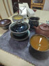閩茶府 建盞茶具功夫茶杯陶瓷水杯茶盞 徐國清三才蓋碗油滴茶碗 天目窯變保溫杯茶道茶壺茶配件禮品禮盒 深海油滴蓋碗約150ml 曬單實(shí)拍圖