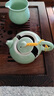 古德窯 青瓷功夫茶具套裝陶瓷整套家用簡(jiǎn)約茶壺茶杯懶人泡茶器 青瓷西施壺10頭套裝 曬單實(shí)拍圖