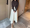 NicoleJolie半身裙女2025秋冬季新款百褶裙高腰顯瘦感裙子優(yōu)雅氣質(zhì)西裝中長(cháng)裙 杏色 【四季款XZE898】 XL （建議125~145斤） 曬單實(shí)拍圖