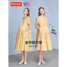 費雪美國費雪孕婦連衣裙2025夏裝時(shí)尚潮寬松洋氣高端夏天長(cháng)款裙子辣媽 鵝蛋黃（純棉圓領(lǐng)） XL 曬單實(shí)拍圖