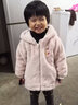 戴維貝拉（DAVE＆BELLA）童裝大童女裝秋冬加厚保暖女童外套冬季女中大童外衣兒童洋氣上衣 灰粉色 110 cm（建議身高100-110cm） 曬單實(shí)拍圖