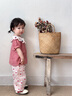 幼歌（YOUGE）嬰幼兒2024新款法式卡通翻領(lǐng)短袖襯衫輕柔草莓兒童上衣 紅色 90 cm 曬單實(shí)拍圖