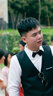鑫之戰伴郎服兄弟團服裝男三件套襯衫男士服裝結婚禮服 黑馬甲+黑褲+襯衫+領(lǐng)結 XL 曬單實(shí)拍圖