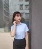 伊婭莎短款西裝套裝女夏薄款休閑雙排扣小個子西服外套女神范氣質(zhì)工作服 單件杏色西裝 XL 建議115-125斤 曬單實拍圖