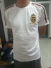 hteec香港潮牌短袖t恤男新款夏季潮流修身小蜜蜂刺繡絲光棉半袖男 白色 L 曬單實(shí)拍圖