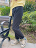 lagogo拉谷谷冬新款黑色高腰直筒通勤气质休闲裤女哈伦裤长款加厚 黑色(W1) 155/S/36 晒单实拍图