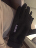 亨亞晟手套男冬季露指加絨保暖開(kāi)車(chē)騎行薄款漏二指釣魚(yú)外賣(mài)防滑半指手套 麂皮絨款露二指黑色 曬單實(shí)拍圖