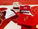 華倫天奴VALENTINO[禮物]女士 VLOGO SIGNATURE 金屬耳環(huán) 金色 均碼 曬單實(shí)拍圖