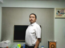 胖大潮胖子白色短袖襯衫男士寬松加肥加大中年半袖襯衣肥佬休閑商務(wù)正裝 白色 3XL /44 建議體重175-190斤 曬單實(shí)拍圖