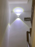 得利来（DOLILO）LED水晶球镜画灯明装射灯照画灯水晶壁灯铝材背景墙灯双头水晶 3W白+3W白 实拍图