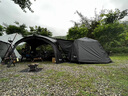 Stoic 鄉(xiāng)墅屋脊13’X9’戶外露營(yíng)帳篷兩室一廳全自動(dòng)速開(kāi)黑膠雙層多人 黑色黑膠款 曬單實(shí)拍圖