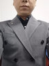 白灰樓 西服套裝男新款韓版修身雙排扣西服三件套商務(wù)休閑職業(yè)正裝套裝新郎伴郎結婚禮服宴會(huì )西裝男 中灰色三件套（西服+西褲+馬甲） L 曬單實(shí)拍圖
