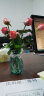 神瓶八玻玻璃干花透明花瓶欧式水培绿萝植物客厅摆件百合插描口加高花瓶 15水中花天蓝2个 实拍图