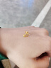 瑗昕黃金足金蝴蝶結耳釘女新款精致養耳洞耳環(huán)真金高級感禮物 【單只】足金耳釘(約0.74g) 曬單實(shí)拍圖