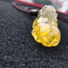 慈靈閣 原礦手工雕黃水晶貔貅吊墜情侶貔貅掛件飾品皮丘項(xiàng)鏈男女禮物 曬單實(shí)拍圖