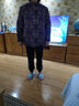 安貞雪（AnZheSnow）純棉中老年人女裝冬裝老奶奶裝加絨保暖棉衣媽媽裝大棉襖LYFS927 連帽碎花藏青色上衣 5XL 建議155-170斤 曬單實(shí)拍圖