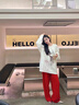 Charlie Luciano小鹿毛衣春季新款原創(chuàng)學(xué)院風(fēng)休閑情侶同款白色百搭cl外套女 小鹿毛衣 S 曬單實拍圖