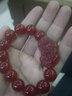 慈靈閣 紅瑪瑙貔貅手鏈男女款水晶飾品本命年紅色瑪瑙補火手串轉運珠子 紅色 14mm男款貔貅 曬單實(shí)拍圖
