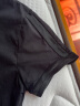 UNAE 短袖女修身2024年夏季新款气质v领半袖上衣韩版蕾丝拼接纯色t恤 黑色 XXL【建议125-138斤】 晒单实拍图