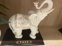 東方泥土 陶瓷大象擺件 高檔喬遷新居開(kāi)業(yè)禮品客廳招財裝飾工藝品 D13-101D 大象 公（描金） 曬單實(shí)拍圖