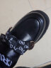 奥古狮登（Agsdon）乐福鞋女软底软皮小皮鞋女粗跟百搭圆头单鞋 521125 黑色 36 实拍图