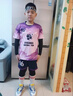 尼諾童兒童足球服秋冬套裝男女童長(cháng)袖打底小學(xué)生足球衣比賽訓練隊服定制 【四件套】9233紫色 24碼（130-140CM 70-80斤） 曬單實(shí)拍圖