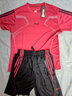 歐聯(lián)霸運動(dòng)套裝男速干夏季足球訓練服跑步服寬松兩件套短袖短褲健身服 紅色. 2XL(建議體重140-160斤) 曬單實(shí)拍圖