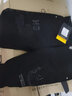 名士鯊（MINGSHISHA）高端潮牌黑色牛仔褲男修身小腳褲秋冬加絨加厚韓版潮流休閑長(cháng)褲子 T005_黑色長(cháng)褲秋冬常規款 32 曬單實(shí)拍圖