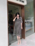 ZXEGI新款高档100%真丝桑蚕丝连衣裙女高端品牌时尚大气镂空刺绣中长裙 黑色 2XL（136-150斤） 晒单实拍图