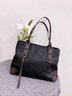 viney牛皮包包女包大容量手提單肩媽媽包中年送生日情人節禮物女朋友 【黑配咖】高檔實(shí)用百搭通勤托特包 曬單實(shí)拍圖