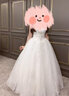 紅妝飾佳 抹胸主婚紗禮服2025新款新娘星空拖尾森系顯瘦簡(jiǎn)約出門紗 淺香檳拖尾 S 曬單實(shí)拍圖
