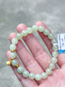 豆蔻時(shí)光8mm和田玉晴水手串足金蓮蓬油青色金鑲玉石手鏈生日禮物男女士款 曬單實(shí)拍圖