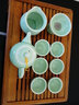 古德窯 青瓷功夫茶具套裝陶瓷整套家用簡(jiǎn)約茶壺茶杯懶人泡茶器 青瓷美人壺10頭套裝 曬單實(shí)拍圖