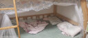 绮盼 子母床蚊帐加密双层高低床家用1.2m1.5米上下铺儿童床爬行梯形0.9m帐纱单人婴儿床 白色 白色（加密蕾丝花边） 上铺宽100cm下铺宽120cm 实拍图