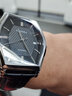 卡羅萊（CALUOLA）手表男士機械表全自動(dòng)進(jìn)口機芯酒桶形名表品牌十大男表正品 黑面皮帶 曬單實(shí)拍圖