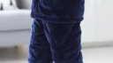 特丝格斯 法兰绒睡衣男冬季加厚套装三层夹棉袄加肥大中老年珊瑚绒家居服 藏青色 4XL-（加厚三层夹棉） 实拍图