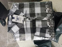 嘉曄（JIAYE）長(cháng)袖格子襯衫男春秋季韓版青年男士外套潮流帥氣襯衣上衣男 黑白格【緊身款】 XL 曬單實(shí)拍圖