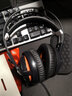 魔律 適用于賽睿Siberia V3耳機套 V2 V1耳套 霜凍之藍耳罩 海綿套耳罩耳機替換配件 黑色內橙蛋白皮一對 曬單實(shí)拍圖
