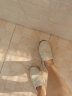 飞潮布鞋男夏季透气渔夫一脚蹬老北京亚麻帆布鞋男士商务休闲驾车鞋男 367米色 40 实拍图