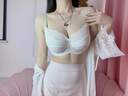 怡倩（YIQIAN）怡倩【多巴胺甜妹】大胸顯小內衣女薄款全罩杯夏季無(wú)痕大碼文胸 薄荷山茶花 90D 曬單實(shí)拍圖