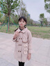 A 21 FUNB女童外套呢子大衣春秋新款童裝韓版女孩洋氣中長款兒童毛呢外衣潮 A861杏色【秋款】 130 曬單實(shí)拍圖