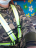 宏億杉反光背心反光衣路政施工安全警示衣服網(wǎng)狀反光條夜光騎行熒光馬甲 綠色彈力帶款 曬單實拍圖