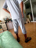 浪古冰絲t恤男衣服夏季男短袖寬松休閑運(yùn)動短褲潮流青年學(xué)生夏裝男裝 淺灰色 XL 曬單實(shí)拍圖