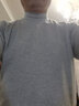 男士純棉秋衣秋褲套裝中老年薄款保暖內衣冬季老人半高領(lǐng)棉毛衫 深灰中領(lǐng)-男薄單件上衣 XL/175/100 曬單實(shí)拍圖
