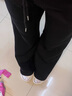 PMOG加絨加厚微喇叭闊腿褲子女秋冬季新款寬松顯瘦休閑直筒運(yùn)動(dòng)褲 黑色[常規(guī)款]加厚 加絨 M 建議80-100斤 曬單實(shí)拍圖