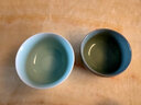 甌江龍泉青瓷菜盤家用中式鳳羽系列餐具陶瓷盤菜碟餐盤餐具 4.5寸鳳羽碗粉 曬單實拍圖