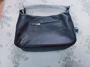 tushky品牌2025新款春夏款時(shí)尚情人節真皮新月包女頭層牛皮單肩斜挎大包 黑色 曬單實(shí)拍圖